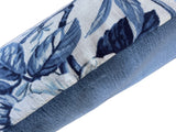 Helene: Blue and White Floral Linen Pillow Cover Available in 10 Sizes