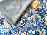 Sale: 22x22 Abstract Floral Pillow Cover in Cobalt, Yellow and Red - Annabel Bleu
