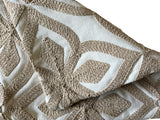 Sale: 12x21” Embroidered Beige Pillow Cover - Annabel Bleu