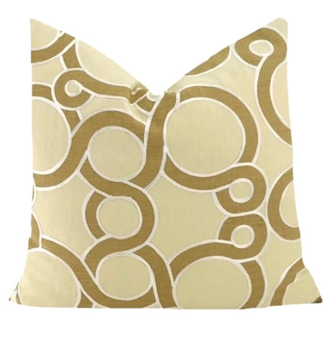 Sale: Schumacher “Conundrum” Embroidered Pillow Cover