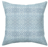 Sale: 22x22” French Light Blue Printed Linen Pillow Cover