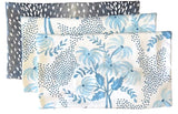 Sale: 12x21 Pillow Cover / Navy Fawn / Elise Bouquet - Annabel Bleu