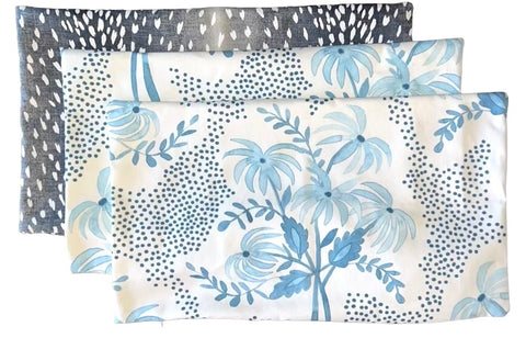 Sale: 12x21 Pillow Cover / Navy Fawn / Elise Bouquet - Annabel Bleu