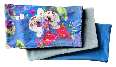 Sale: 12x21 Velvet Pillow Covers / Mohair Lumbar Cover / Navy Velvet Pillow Cover - Annabel Bleu