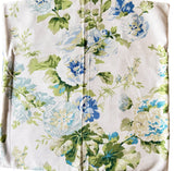 Sale: 24x24 Blue Hollyhocks Pillow Cover - Annabel Bleu