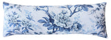 Helene: Blue and White Floral Linen Pillow Cover Available in 10 Sizes