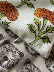 Sale: 12x21 Block Printed Bears Pillow Cover