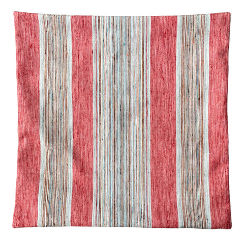 Sale: Red Woven Pillow Cover - Annabel Bleu