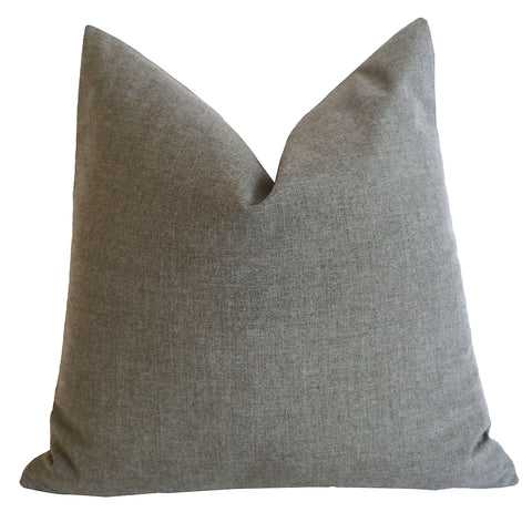 Sale: 18x18” Sunbrella Medium Grey Solid Pillow Cover