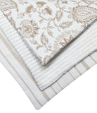 Indoor Outdoor Pillow Cover / Beige White Patio Pillow / Porch Pillow Cover / Outdoor 12x18 18x18 20x20 - Annabel Bleu