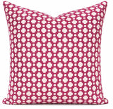 Sale: Schumacher Betwixt Raspberry Pink and Ivory Pillow Cover