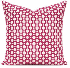 Sale: Schumacher Betwixt Raspberry Pink and Ivory Pillow Cover