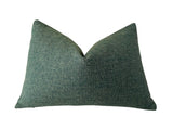 Pine Green Woven Pillow / Chenille Decorative Throw Pillow Cover / Heavy Woven Textured Pillow cover