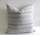 Sale: 20x20 Grey Pillow Covers / Grey Hemp Hmong Pillow Cover - Annabel Bleu