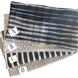Sale: 12x21 Pillow Covers / Mudcloth / Fawn / Sunbrella Striped - Annabel Bleu