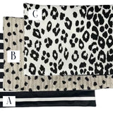 Sale: 12x18 Pillow Cover / Iconic Leopard / Black Lumbar Pillow - Annabel Bleu