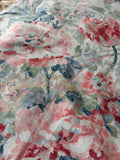 Sale: 22x22” Blue, Coral, and Grey Floral Pillow Cover