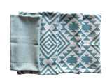Sale: Turquoise Southwestern Sunbrella x Thibaut Outdoor Pillow Cover - Annabel Bleu