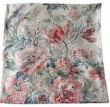 Sale: 22x22” Blue, Coral, and Grey Floral Pillow Cover