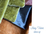 Sale: 12x21 Velvet Pillow Covers / Mohair Lumbar Cover / Navy Velvet Pillow Cover - Annabel Bleu