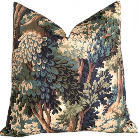 Sale: Verdure Tapestry Pillow Cover / Off-Size Small Decorative Pillow Cover - Annabel Bleu