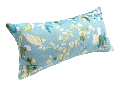 Sale: Vern Yip Aqua Lumbar Pillow Cover - Annabel Bleu