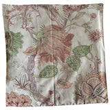 Sale: 24x24 Jacobean Rose and Beige Floral Pillow Cover - Annabel Bleu