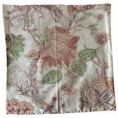 Sale: 24x24 Jacobean Rose and Beige Floral Pillow Cover