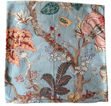 Sale: 24x24 Jacobean Floral Pillow Cover - Annabel Bleu