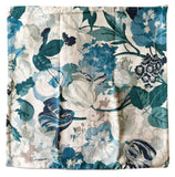 Sale: 22x22 Abstract Blue Floral Pillow Cover - Annabel Bleu