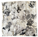 Sale: 22x22 Abstract Grey Floral Pillow Cover - Annabel Bleu