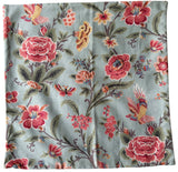 Sale: 22x22 Rose Pink Birds and Flowers Pillow Cover - Annabel Bleu
