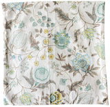 Sale: 22x22 Light Aqua Blue Floral Pillow Cover - Annabel Bleu
