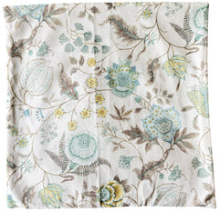 Sale: 22x22 Light Aqua Blue Floral Pillow Cover