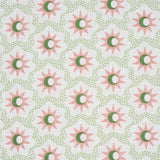 Schumacher Lucie Fabric by the yard: Pink and Green - Annabel Bleu