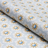 Schumacher Lucie Fabric by the yard: Yellow and Sky - Annabel Bleu