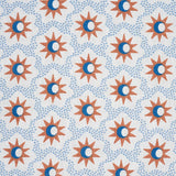 Schumacher Lucie Fabric by the yard: Clay and Blue - Annabel Bleu
