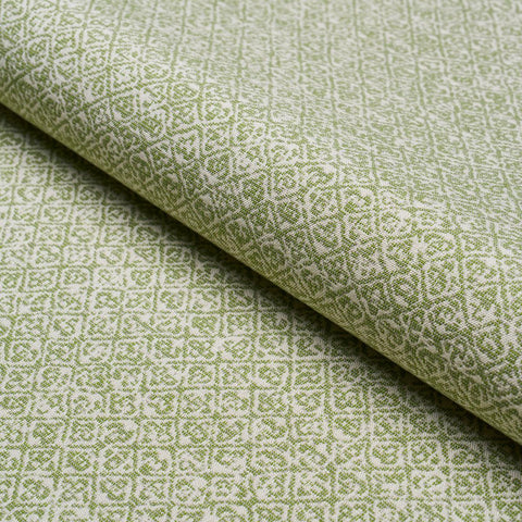 Sarong: Leaf Green Woven Schumacher fabric by the yard Indoor / Outdoor - Annabel Bleu