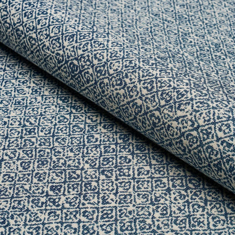 Sarong: Indigo Woven Schumacher fabric by the yard - Annabel Bleu