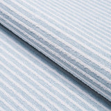 Bouclé Stripe: Chambray Indoor/Outdoor / Schumacher fabric by the yard - Annabel Bleu