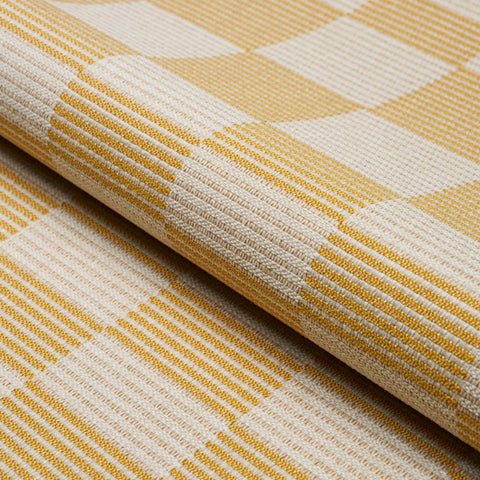 Morro Indoor/Outdoor: Maize Yellow Geometric Schumacher fabric by the yard - Annabel Bleu
