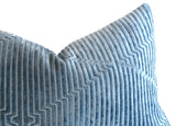 Sale: Blue Geometric Lumbar Pillow Cover 12x18