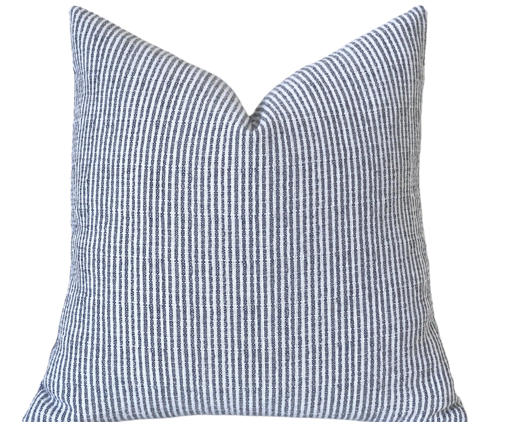 Custom Pillow Cover w Ruffles,Sweet hotsell Dreams,Huge Pillow 36”x14”,gray cotton,navy stripes ticking,French Country,Farmhouse bedding,Gift pillow