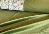 Leafy Green Chartreuse Velvet Upholstery fabric