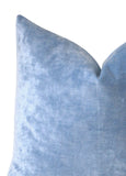 Ice Blue Vintage Velvet Pillow Cover