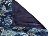 Sale: 24x24 Embroidered Blue Botanical Pillow Cover