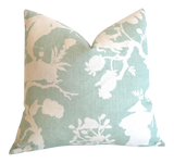 Sale: Schumacher Shantung Silhouette Mint Pillow Cover