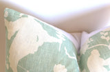 Sale: Schumacher Shantung Silhouette Mint Pillow Cover