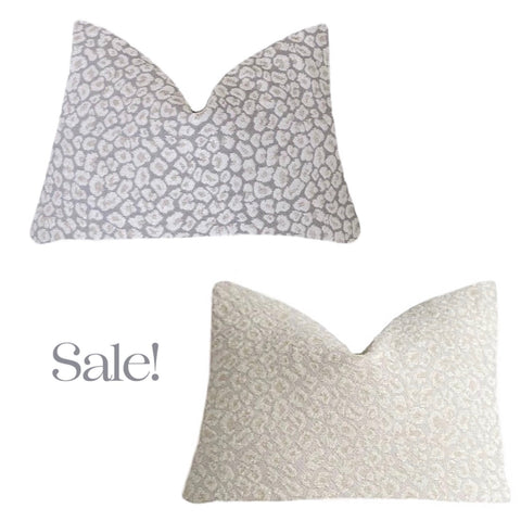 Sale: Leopard Chenille 12x18 Lumbar Pillow Covers