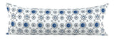 Blue and White “Moroccan Stars” Block Printed Linen Pillow Cover: Available in 10 Sizes